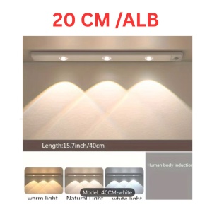 Lampa ambientala - 20 cm alb