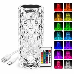 Lampă LED 22x9cm din Plastic cu Încărcare USB, Telecomandă, Luminozitate Reglabilă, Diferite Culori