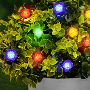 Lampă solară LED - floare - 2,3 m - 20 LED - culoare