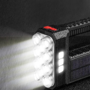 Lanternă solară LED COB - funcție lampă de lucru - 1200 mAh - MicroUSB - 1000 lumeni - IP55 - Img 2