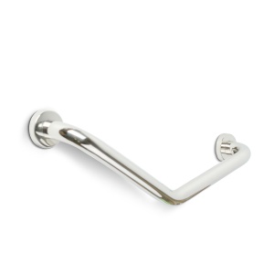 Mâner pentru baie – îndoit la 45° – oțel inoxidabil – cromat – 25 + 25 cm