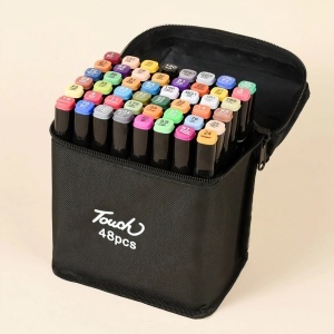 Markere 48/Set Doua Capete, Gentuta, Carioci Multicolor, 15 cm - Img 2