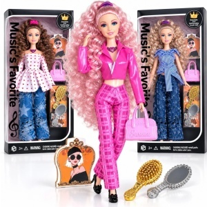 Papusa Articulata 30cm, cu Muzica, Brate si Picioare Mobile, Accesorii, Diferite Modele