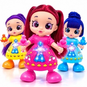 Papusa Muzicală K-Pop Dancing Girl 22.5cm, cu Lumini LED, Muzică, Dans și Mișcare Automata, Diferite Modele - Img 2