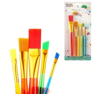 Pensule pentru Pictura 12/set Diferite Dimensiuni cu Maner, din Plastic Colorate