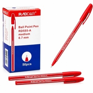 Pix cu Bila 50/set, 0.7mm, Scriere Rosie