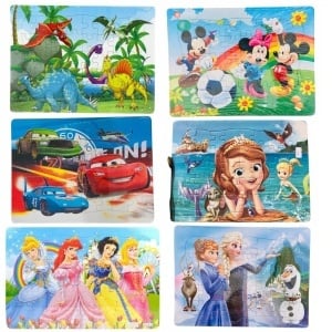 Puzzle din Carton 28x21cm pentru Copii 40pcs Diferite Modele Disney