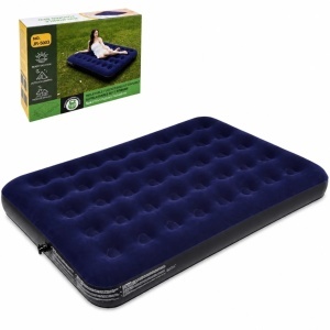 Saltea Gonflabila 191x137x22cm pentru Plaja sau Camping, Suprafata din Catifea