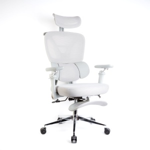 Scaun de birou rotativ – cu cotiere – gri – 50 x 57 / 48 x 52 cm