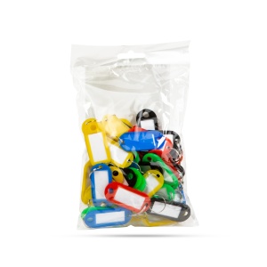 Set inele/etichete colorate pentru identificare chei - 5 culori - material plastic - 50bucăți/pachet - Img 3