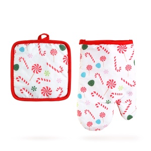Set mănușă de bucătărie și lavetă - 16,5 x 16,5 cm