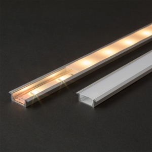 Șină din aluminiu pentru LED - opal - 2000 mm