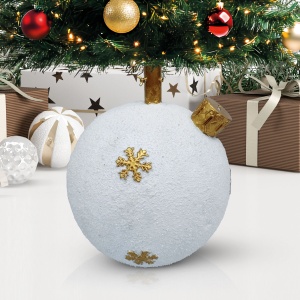 Suport pentru brad de Crăciun – glob decorativ – piatră artificială – 41 x 41 x 47 cm