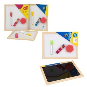 Tablita de Scris 30x40cm, cu 3 Accesorii, Rama din Lemn