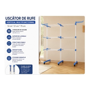 Uscator de rufe 3 layers dublu - albastru