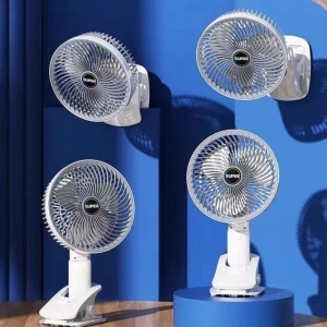 Ventilator Portabil cu Clemă 30×16cm, USB Reîncărcabil, 3 Trepte de Viteză, Rotire Reglabilă 360° - Img 3