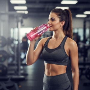 Bidon sport din plastic transparent - 550 ml - 3 culori
