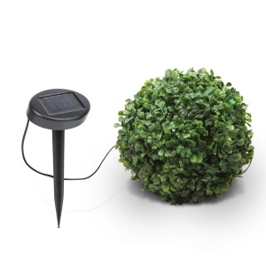 Buxus solar decorativ - suspendabil - 25 cm - 20 LED-uri alb cald - Img 2