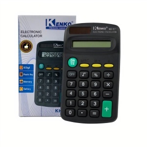 Calculator Electronic 11x6cm Kenko KK-402, 8 Cifre Design Clasic cu Memorie și Baterie