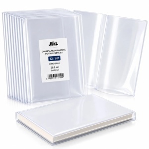 Copertă Transparentă A4 30.5×21.5cm, 12/Set, pentru Cărți și Caiete, din Plastic PVC Flexibil, Reutilizabilă, Universală - Img 2