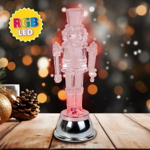 Decor de soldat cu plumb LED - LED RGB - 15 x 5 x 5 cm - functionează cu baterie