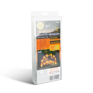 Decorațiune luminoasă de Halloween - liliac - cu ventuză - 12 LED - 20 x 18,5 cm - 3 x AAA - Img 2