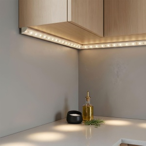 Dispersor profil aluminiu LED - transparent - 1000 mm - Img 2
