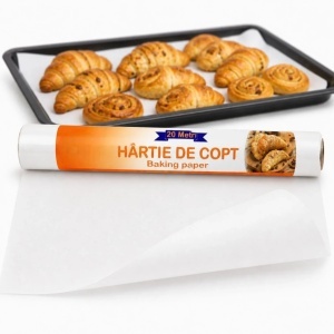Hârtie de Copt Alba 20m, Rola Antiaderentă pentru Cuptor
