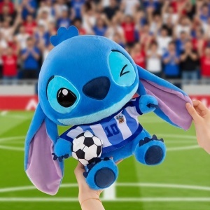 Jucărie de Pluș Stitch Fotbal 25cm, Ediția Campionatului Mondial, cu Minge de Fotbal - Img 2