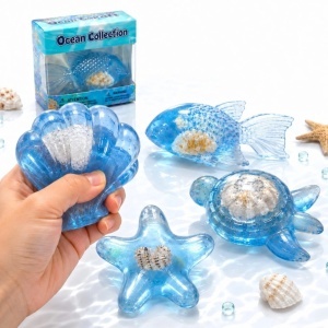 Jucarii Antistres Squishy Ocean, Animale Marine 7×4cm, Soft Squeeze, Diferite Modele