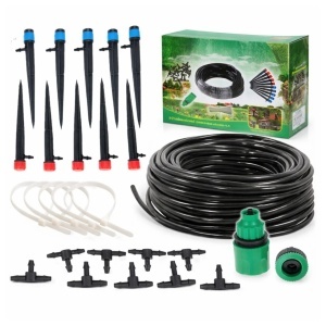Kit Irigare Picurare Grădină 10cm, cu Furtun, Duze Reglabile si Conectori, Set Profesional Udare Plante - Img 3