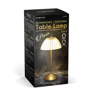 Lampa de masa - auriu - caldura reglabila, luminozitate - baterie USB - Img 4