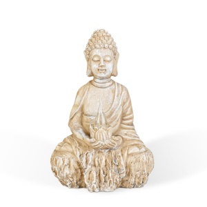 Lampă solară Buddha - 1 LED - 12,5 x 8,5 x 19 cm - 2 modele - Img 4