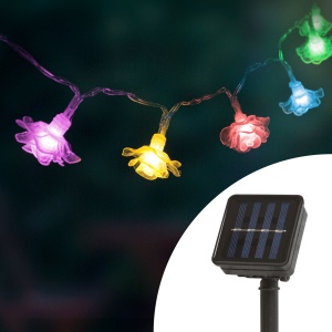 Lampă solară LED - floare - 2,3 m - 20 LED - culoare - Img 3