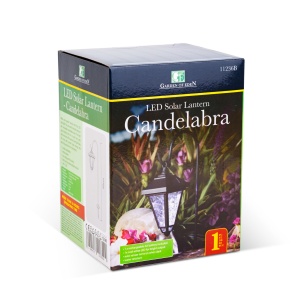 Lampă solară LED - tip candelabru - 80 cm - neagră - alb rece - Img 3