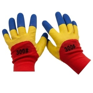 Manusi de Protectie Acoperite cu Latex ,12/set, Marimea 10, Albastru, Galben si Rosu - Img 2