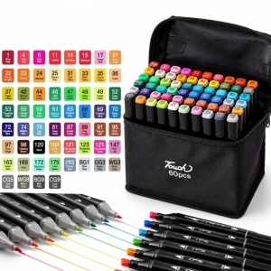 Markere 60/Set Doua Capete, Gentuta, Carioci Multicolor, 15 cm