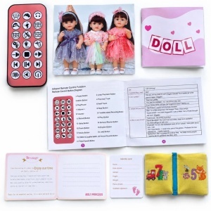 Papusa Interactiva din Vinil 55cm, cu Telecomanda, Recunoastere Vocala, Dialog, Muzica, Povesti, Inregistrare Voce si Miscari, Diferite Modele - Img 3