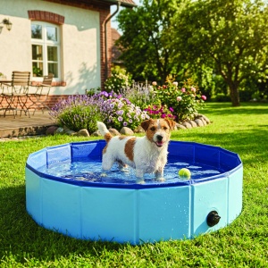 Piscină pliabilă pentru animale de companie – pentru exterior și interior – 120 × 30 cm - Img 2