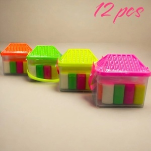 Plastilină Colorată 12 Culori/Cutie, Casă Mica din Plastic cu Capac, 12 Cutii - Img 2