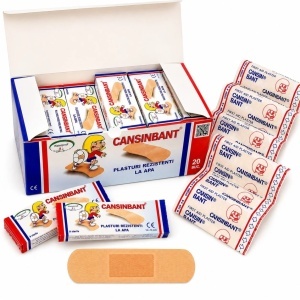 Plasturi Cansinbant 300 buc/Cutie, Rezistenti la Apa