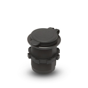 Priză încorporabilă auto USB (în locul brichetei) - LED verde - cu filet - 2 x USB - 5V-2.1A - Img 3