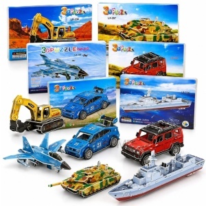 Puzzle 3D din Carton, 14x21cm, Diferite Dimensiuni, Model Casuta