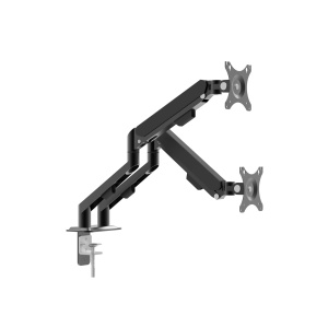 Suport pentru monitor și televizor - cu braț dublu, telescopic - cu fixare pe blat - 62 cm, 30"