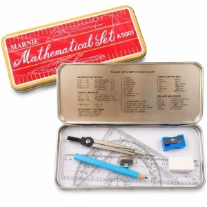 Trusa de Geometrie 12/Set, Metalica, 7 Instrumente