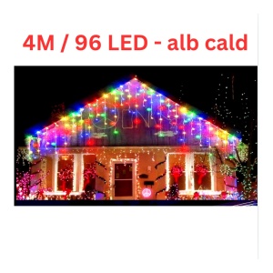 Turturi / franjuri - 4 m 96 LED - ALB rece 4M