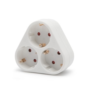 Adaptor priză de perete - 3 prize - cu împământare - 250V - 16A