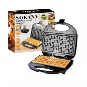 Aparat Electric pentru Vafe / Gofre 24x24cm, Indicator LED, Sistem de Închidere