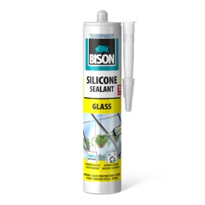 Bison Silicon pentru geamuri/vitraj transparent - 280 ml