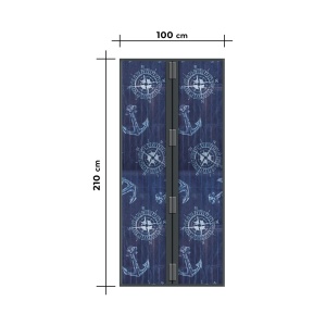Cortina de țânțar pentru ușă - magnetic - 100 x 210 cm - ancoră - Img 4